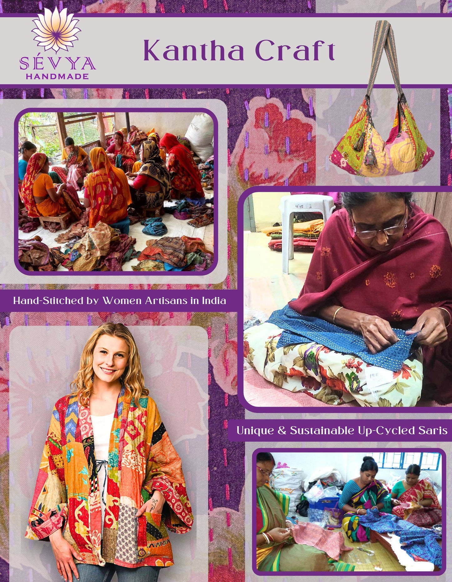 Patchwork Reversible Kimono Jacket