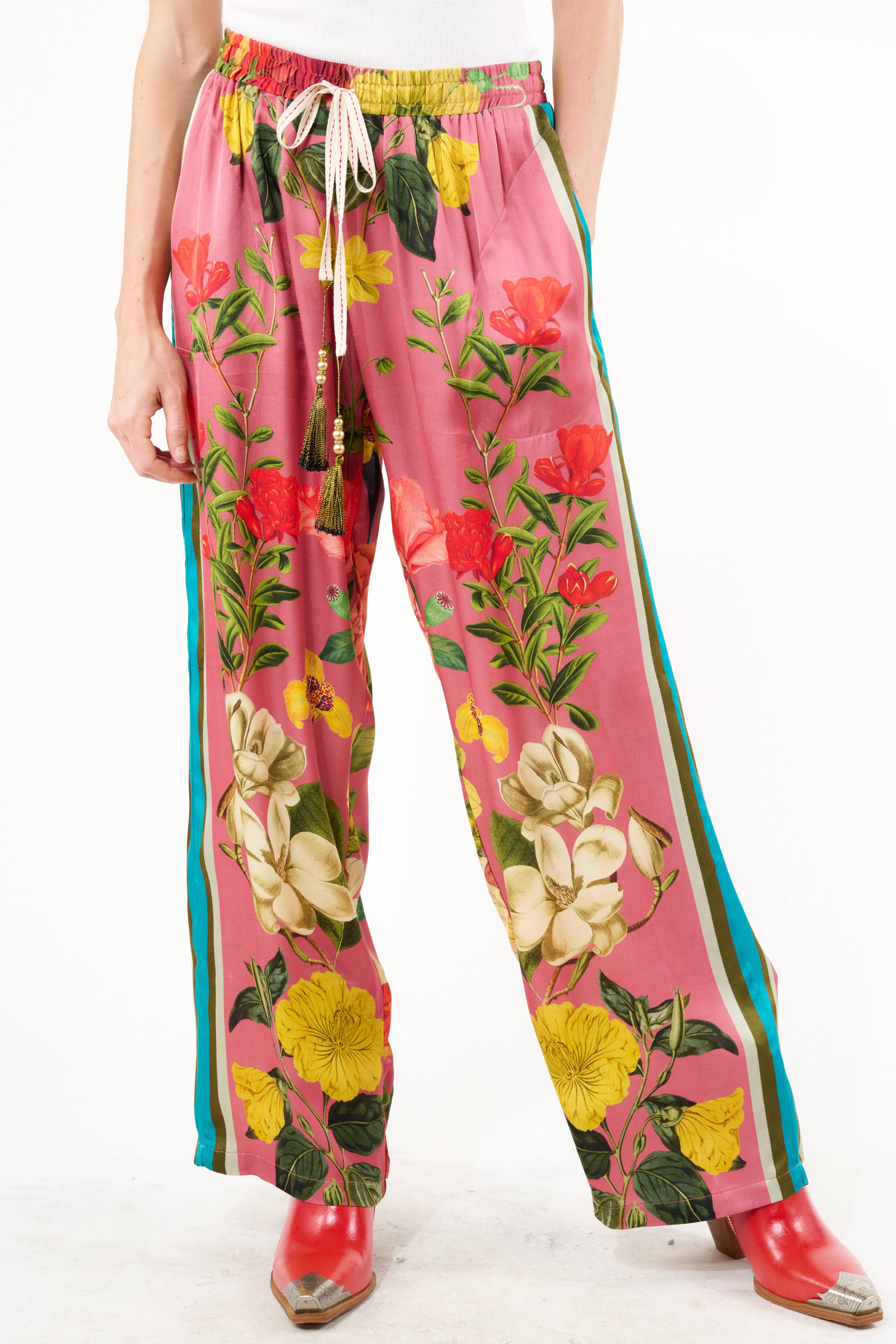 My Valentine Pants: Dusty Rose Floral