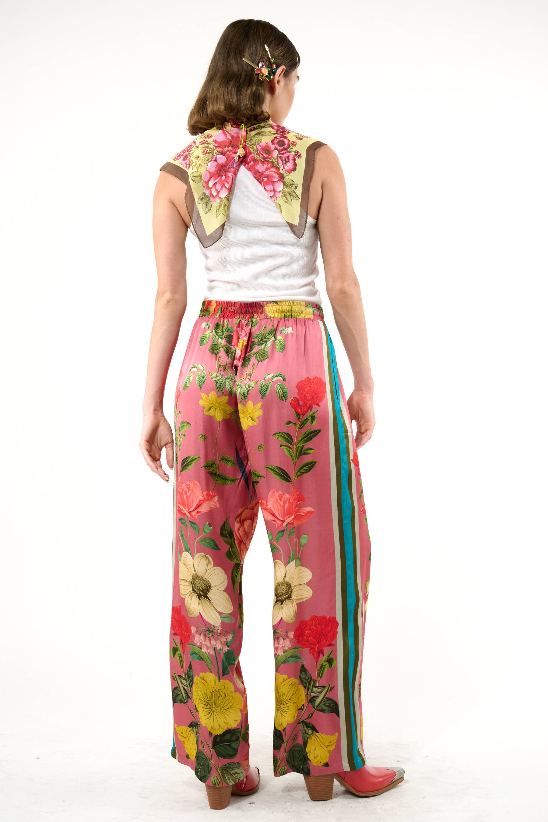 My Valentine Pants: Dusty Rose Floral