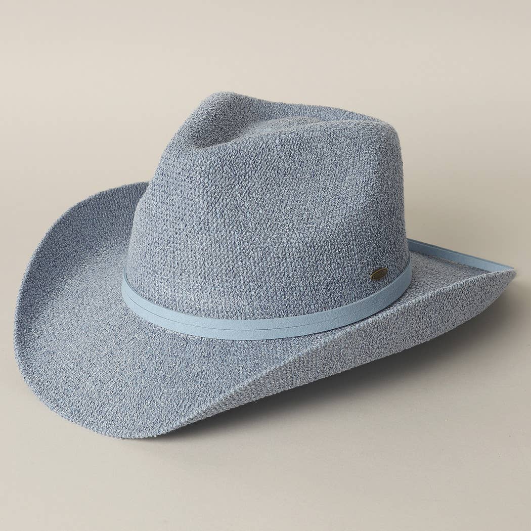 Solid Color Terry Cloth Cowboy Panama Adjustable Sun Hat