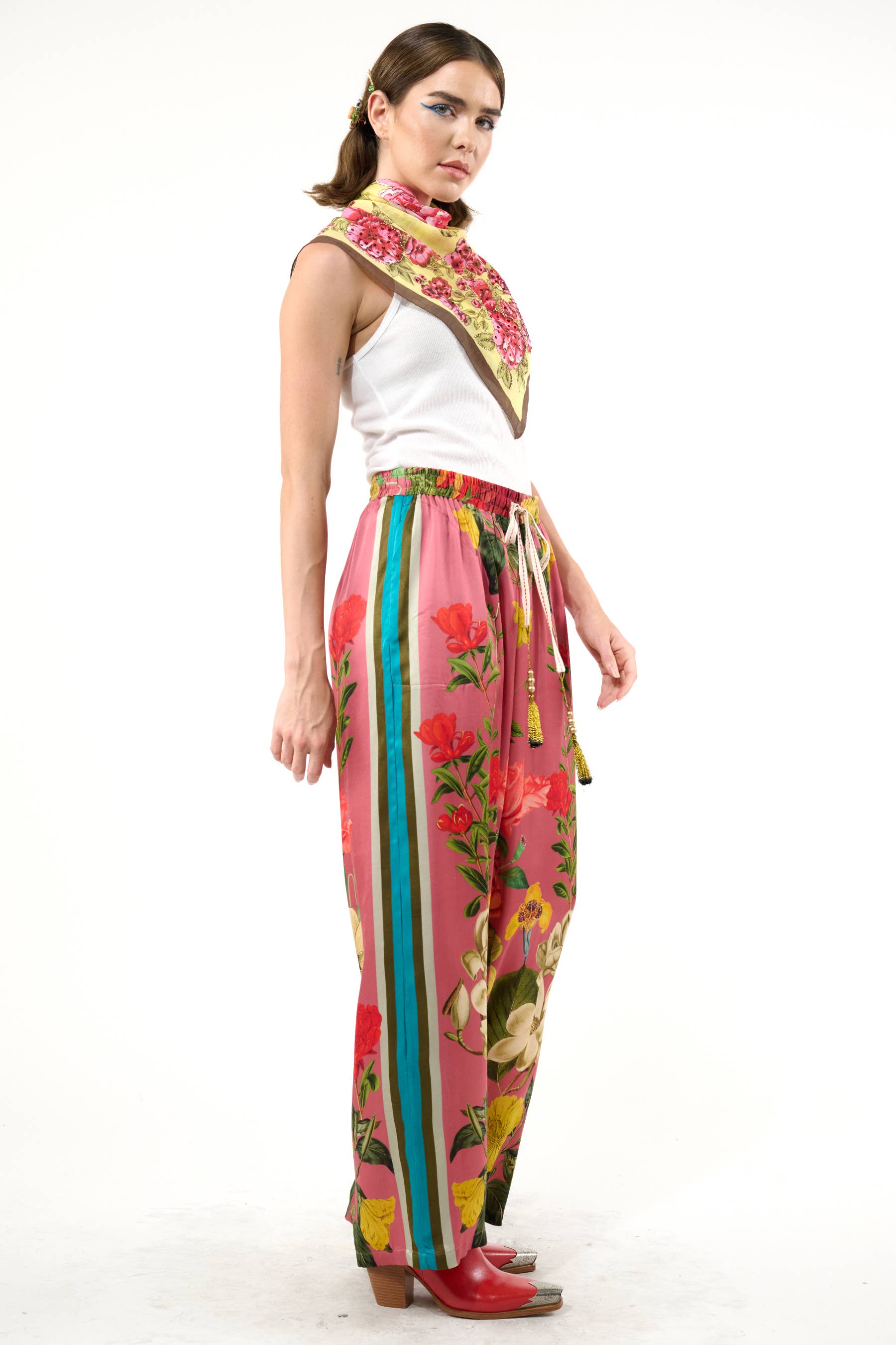 My Valentine Pants: Dusty Rose Floral