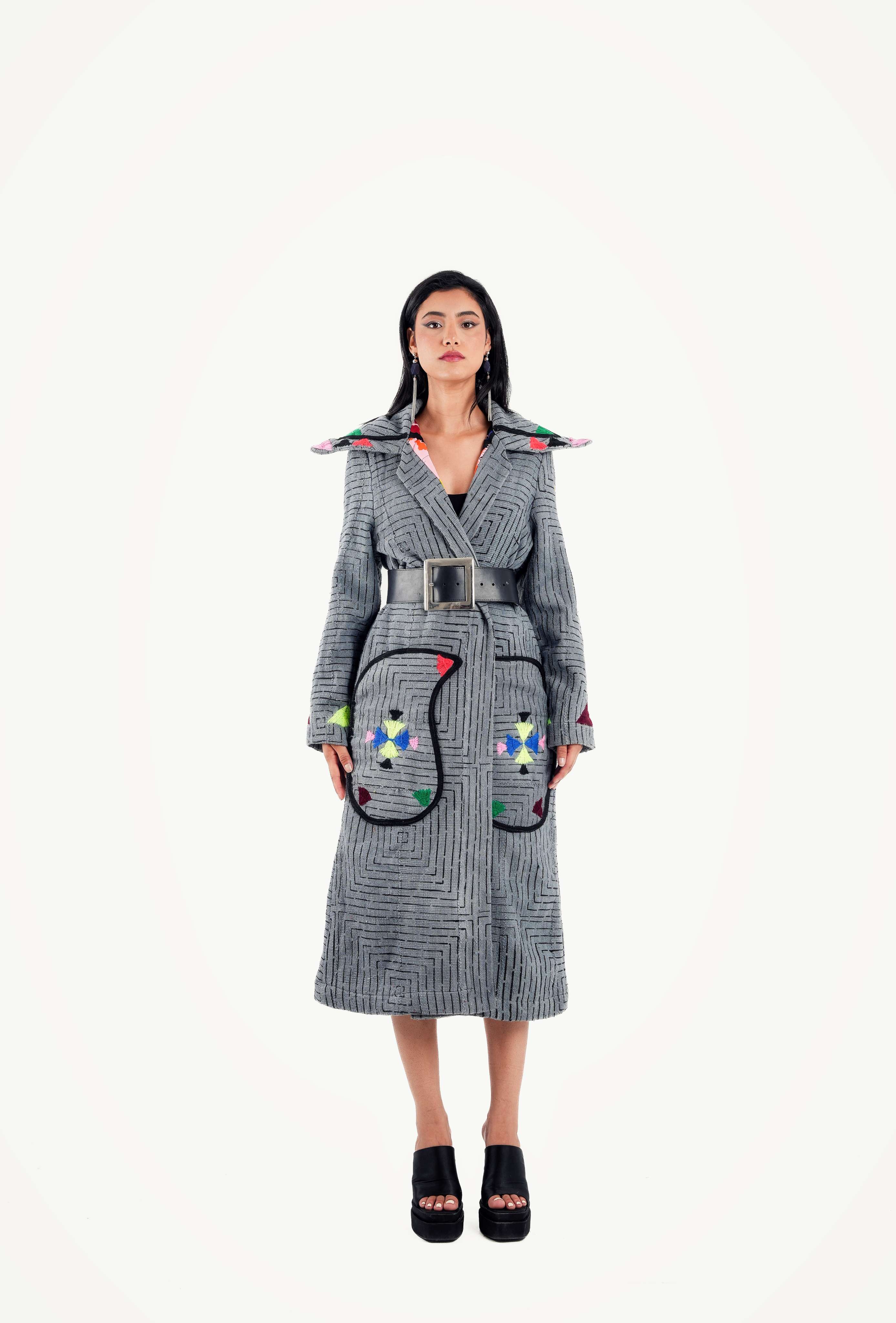Zahira Noir Trench Coat