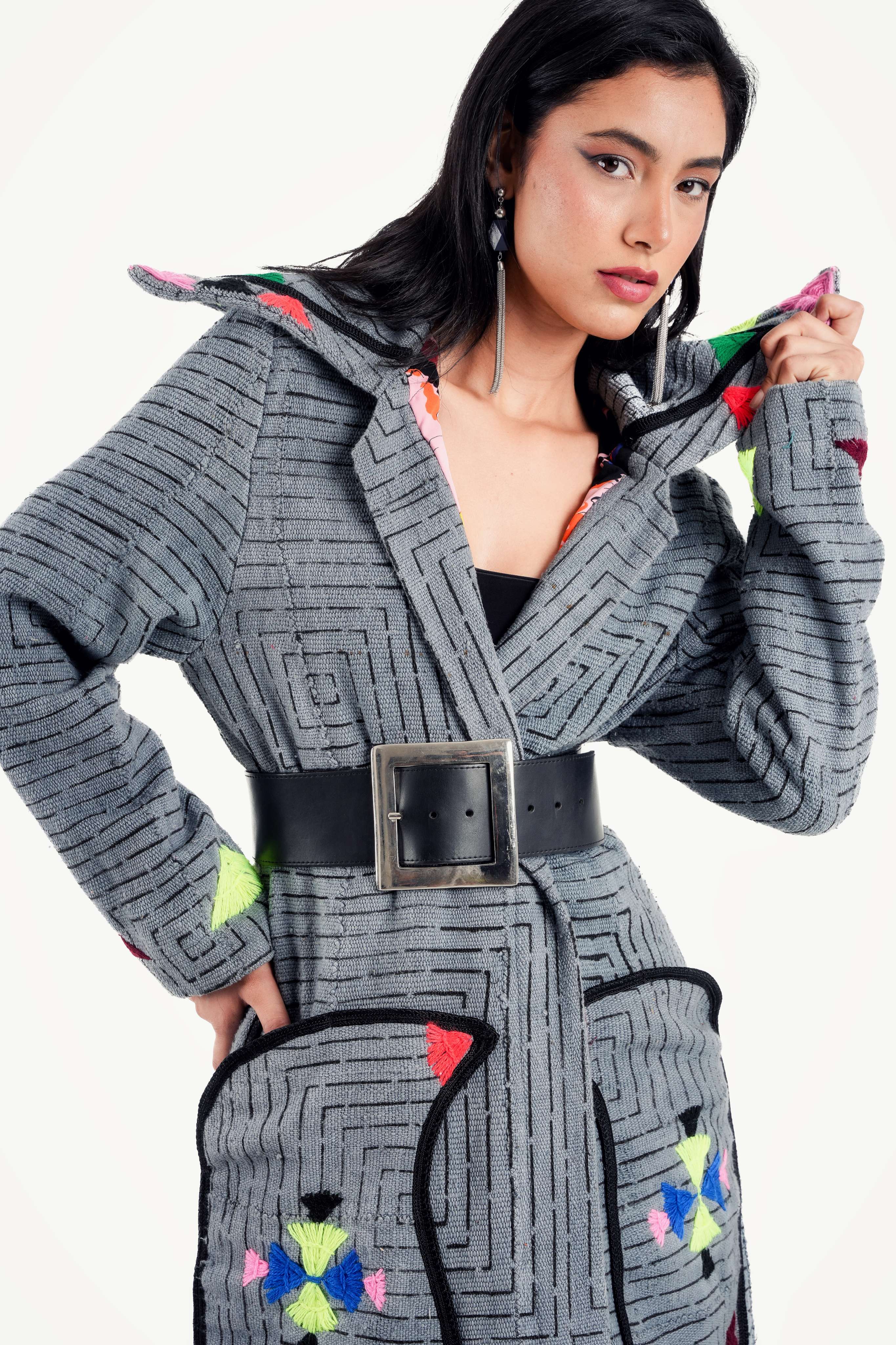 Zahira Noir Trench Coat