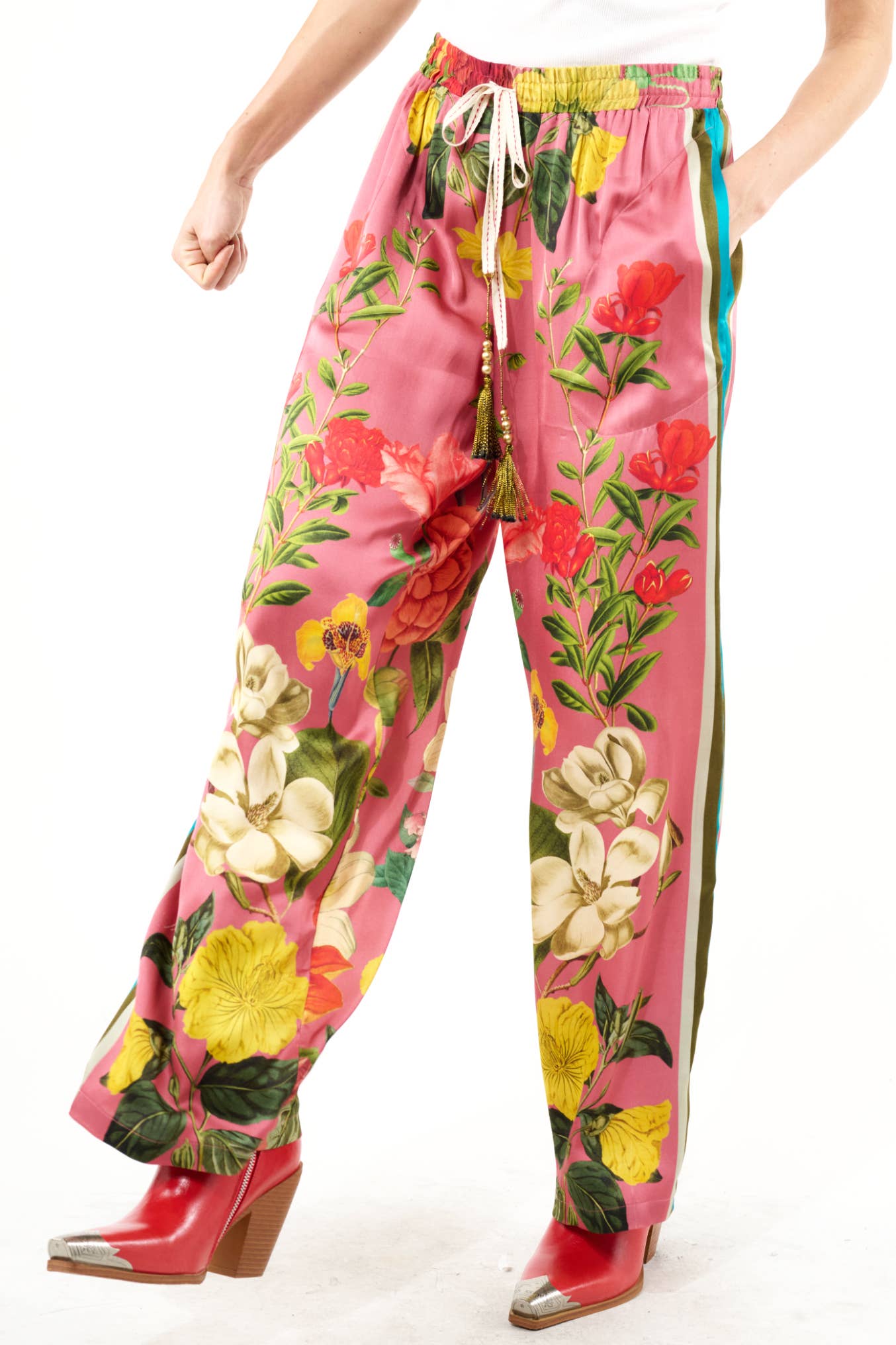 My Valentine Pants: Dusty Rose Floral