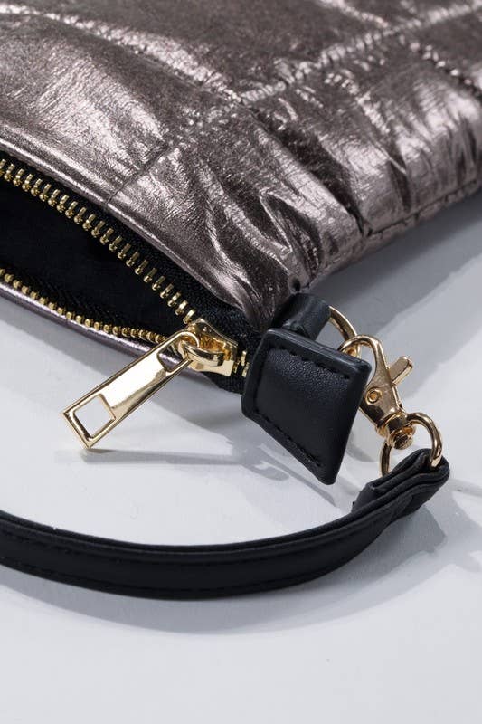 Shine Metallic Quilted Crossbody