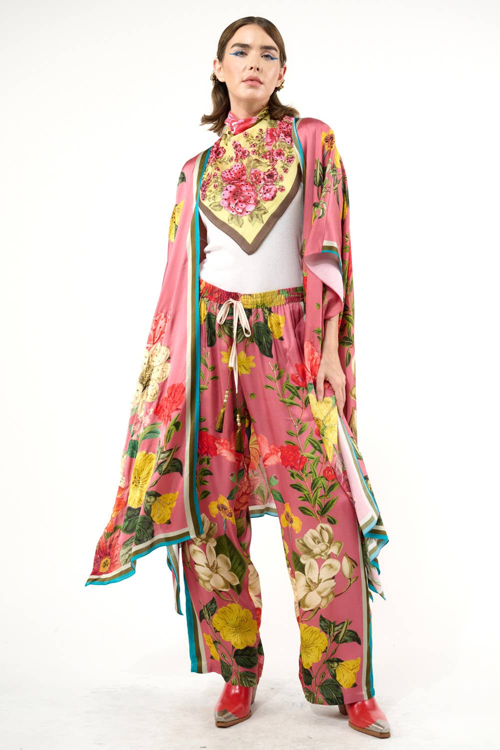 My Valentine Pants: Dusty Rose Floral