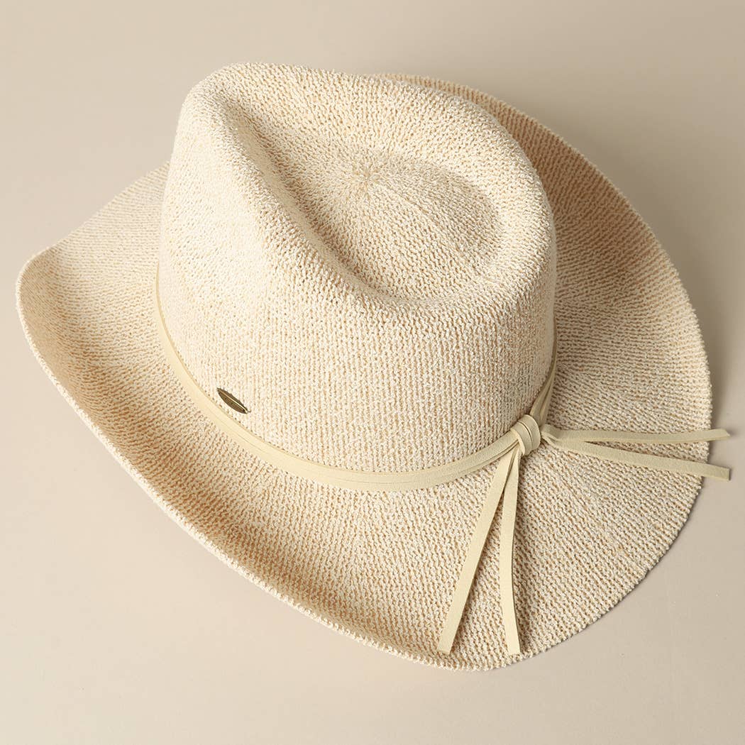 Solid Color Terry Cloth Cowboy Panama Adjustable Sun Hat