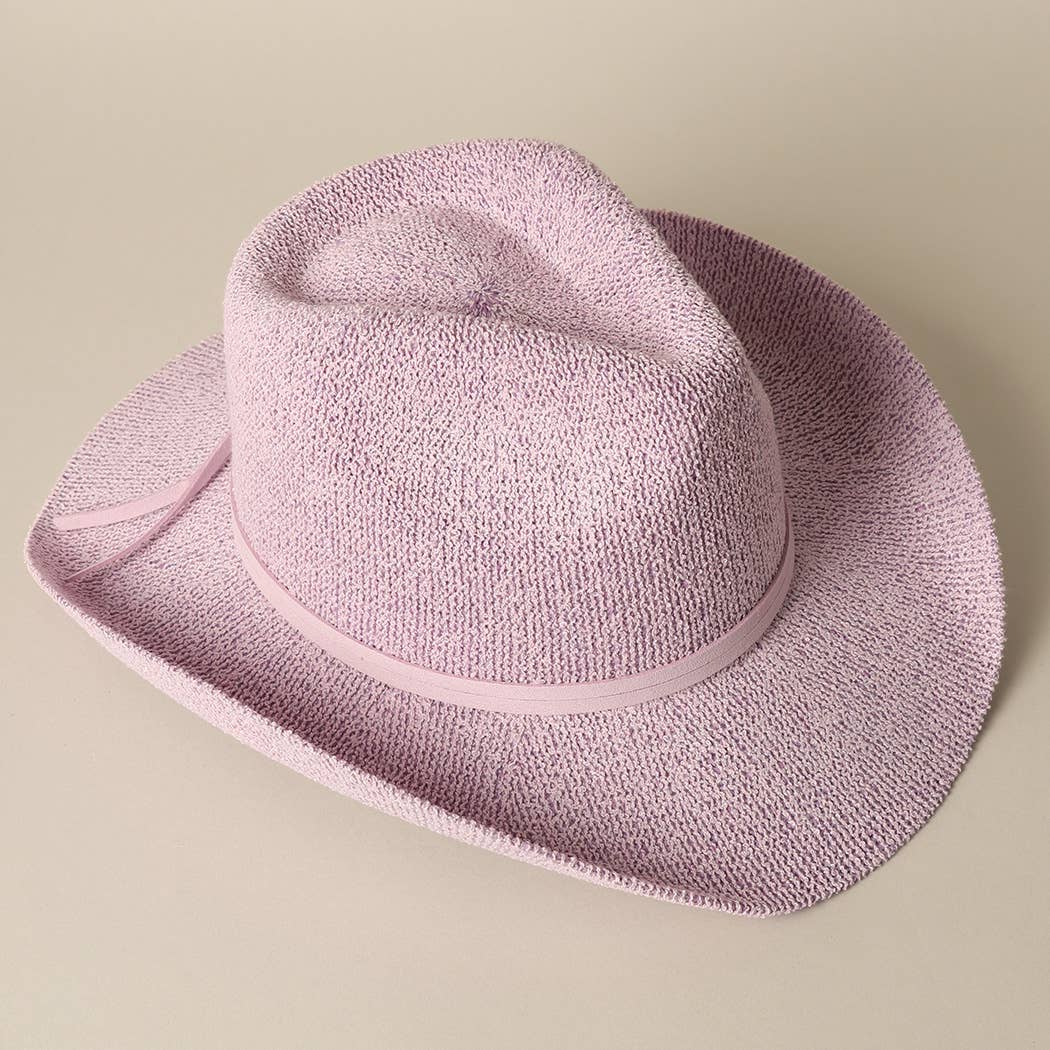 Solid Color Terry Cloth Cowboy Panama Adjustable Sun Hat