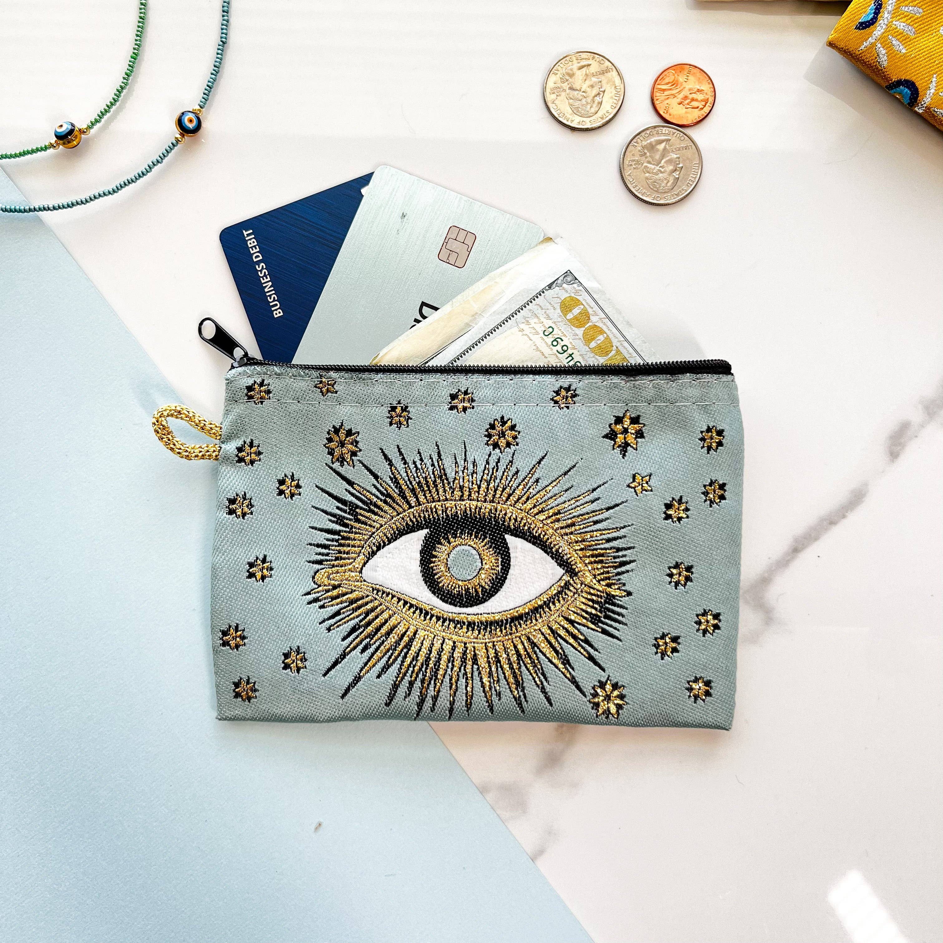 Handmade Boho Coin Purse - Blue Eye