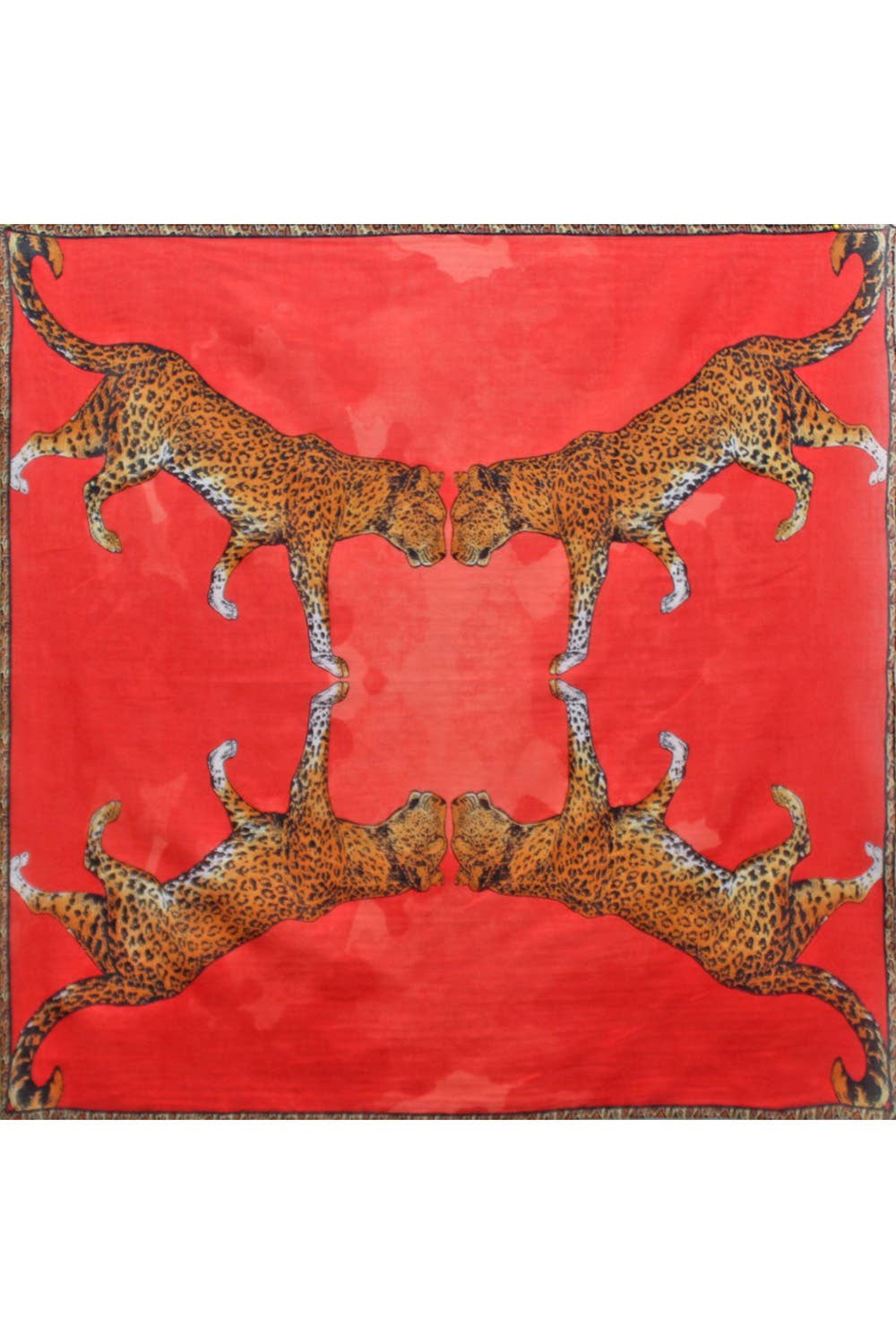 Safari Babe Bandana: Red Leopard / One size