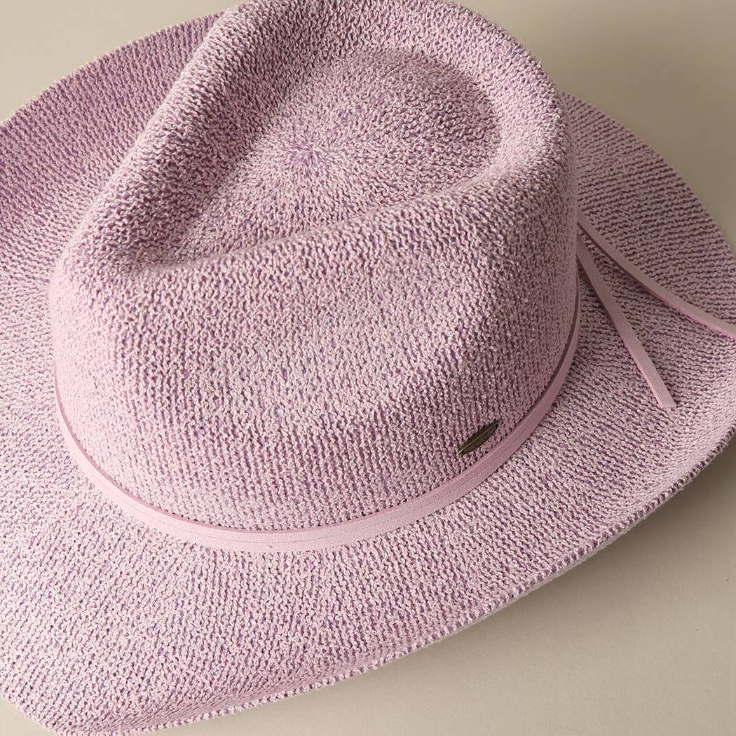 Solid Color Terry Cloth Cowboy Panama Adjustable Sun Hat