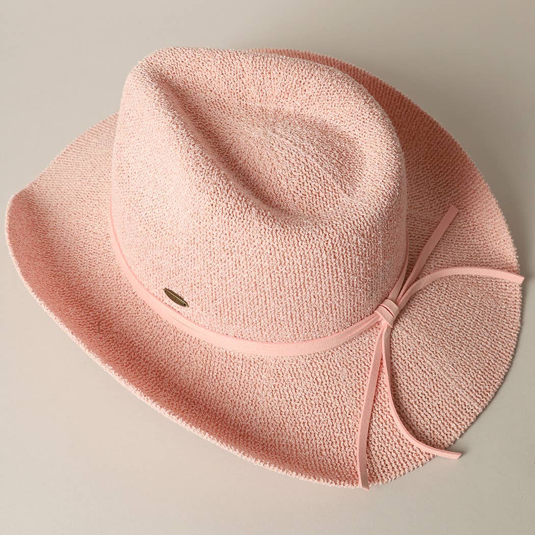 Solid Color Terry Cloth Cowboy Panama Adjustable Sun Hat