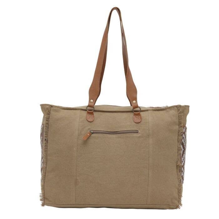 Brown Cowhide Myra Weekender Bag