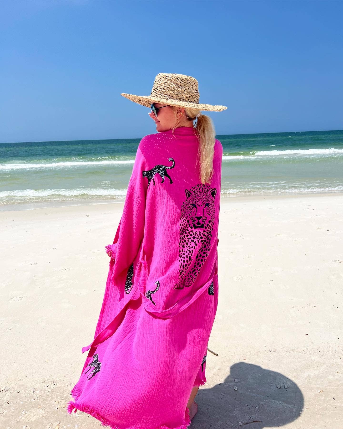 Pink Leopard Kaftan