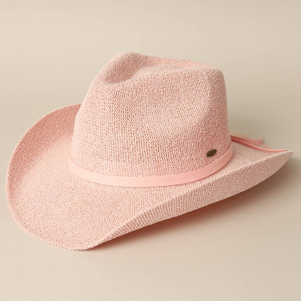 Solid Color Terry Cloth Cowboy Panama Adjustable Sun Hat