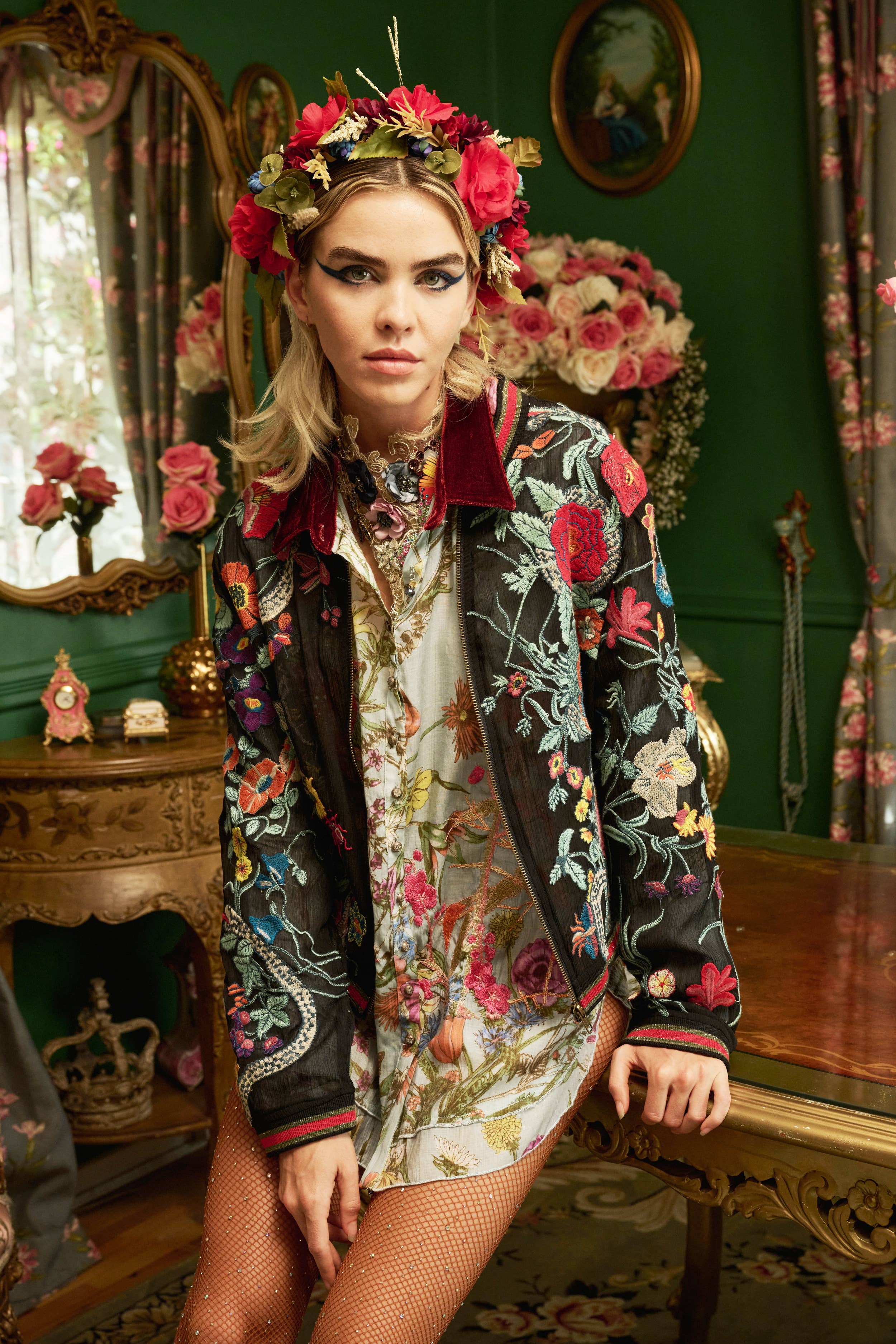 Bellezza Floral Bomber Jacket