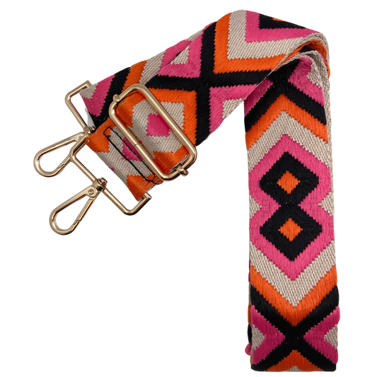 Be Bold Bag Strap - Boho Brights : Dragon Fruit / Gold