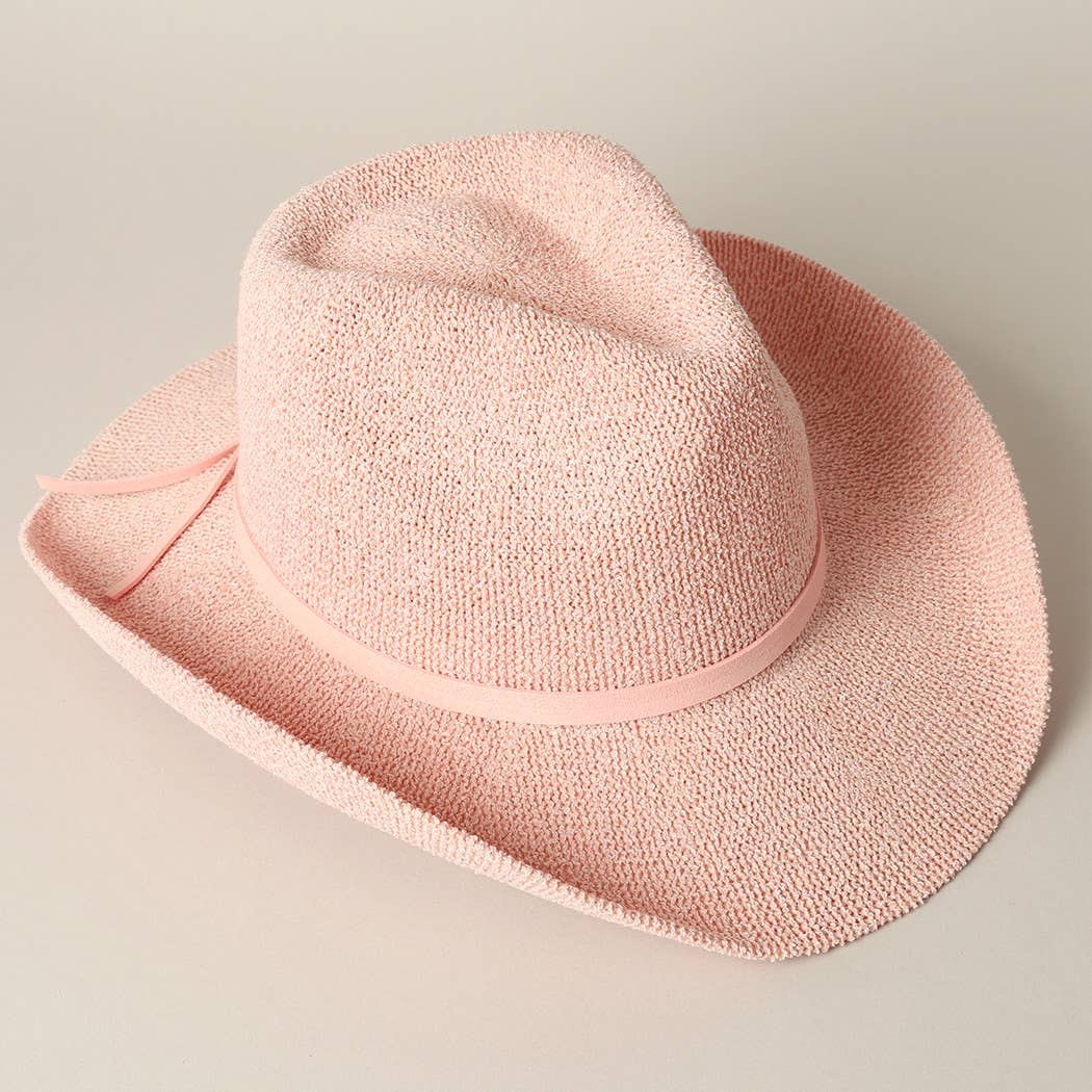Solid Color Terry Cloth Cowboy Panama Adjustable Sun Hat