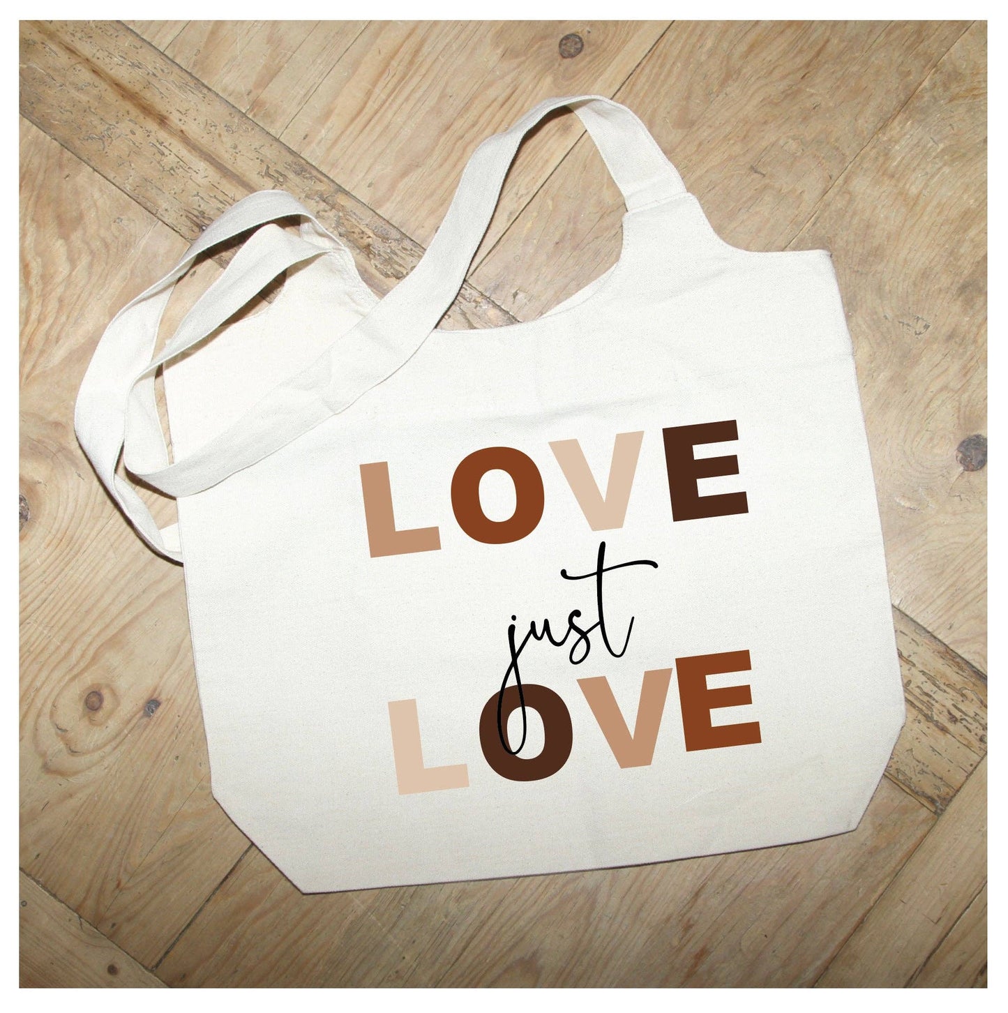 Love just love / Natural Tote Bag