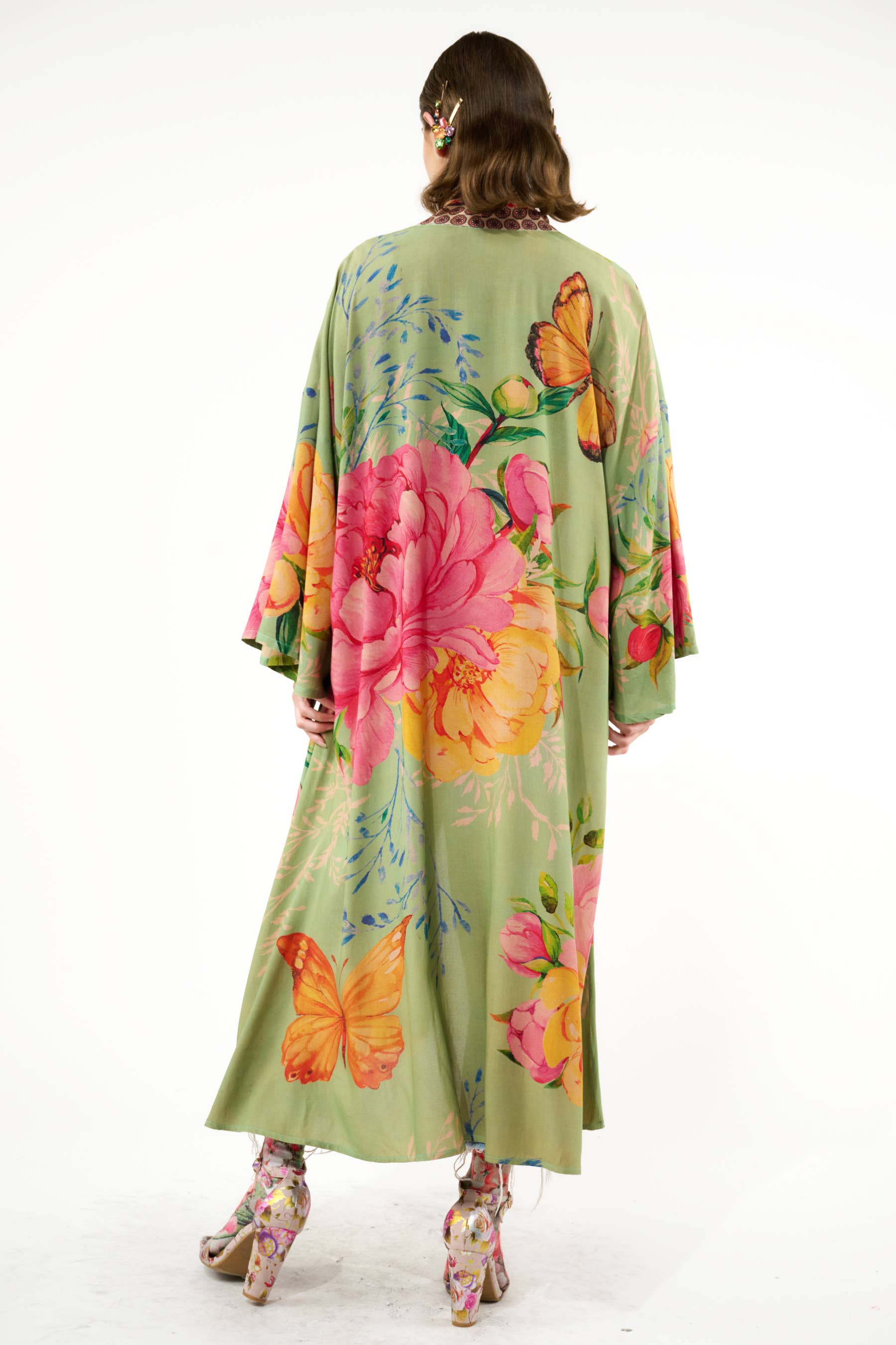 Primavera Kimono / Topper : Vintage Teal / One Size