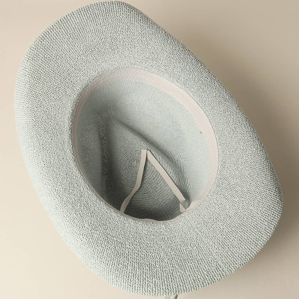 Solid Color Terry Cloth Cowboy Panama Adjustable Sun Hat