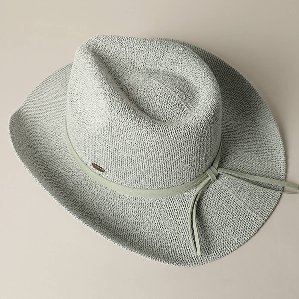 Solid Color Terry Cloth Cowboy Panama Adjustable Sun Hat