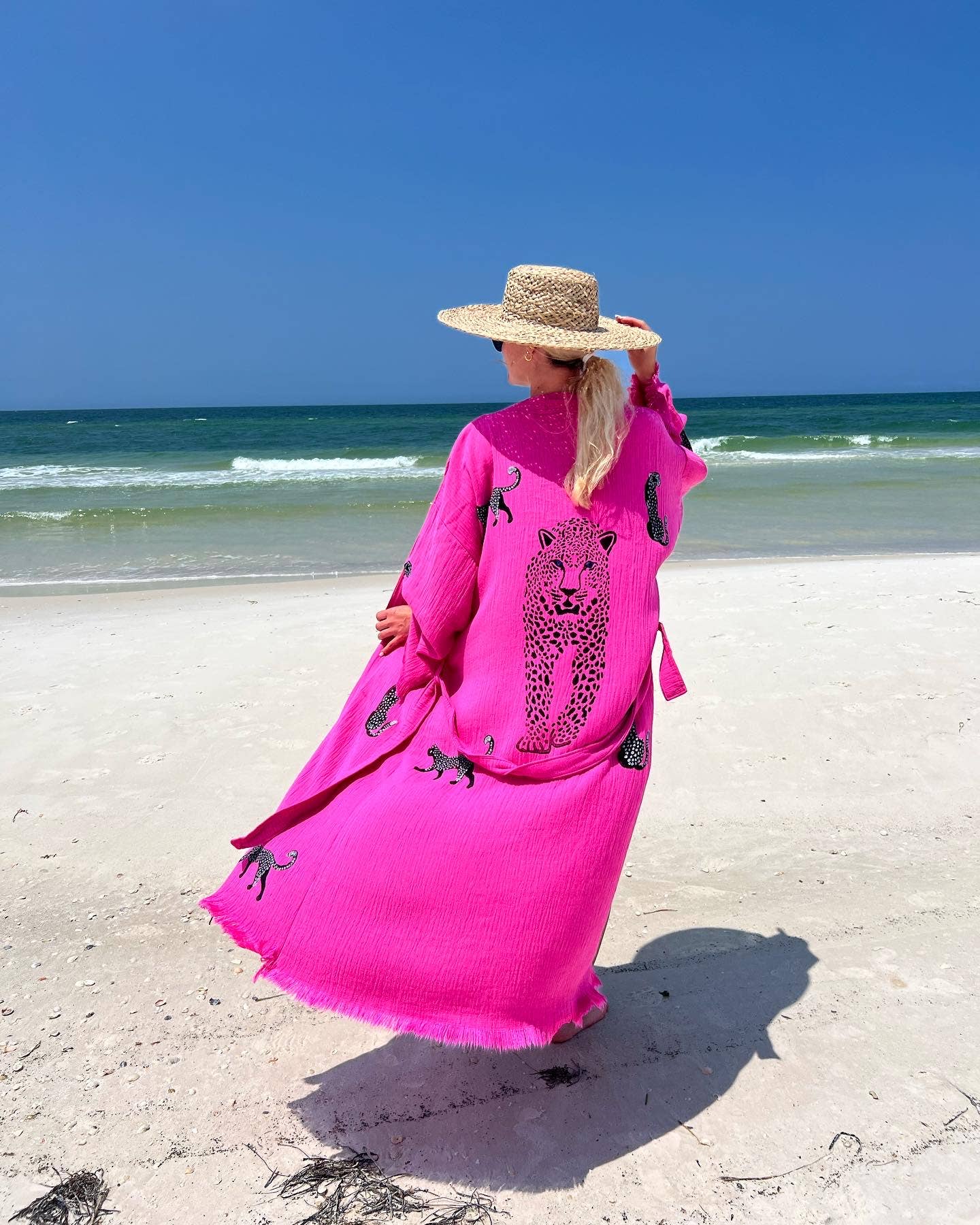 Pink Leopard Kaftan