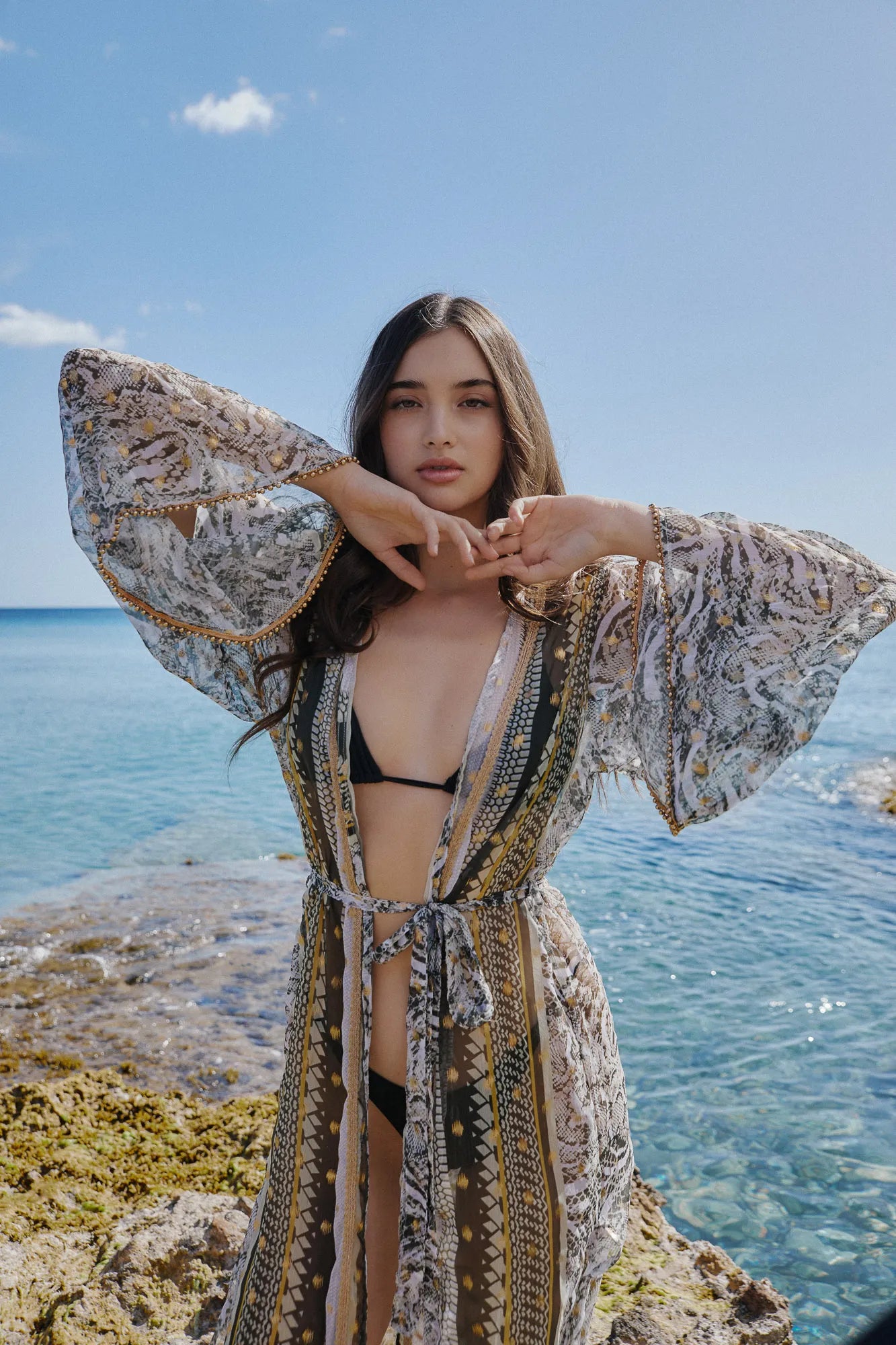 Mallorca Chiffon Kimono