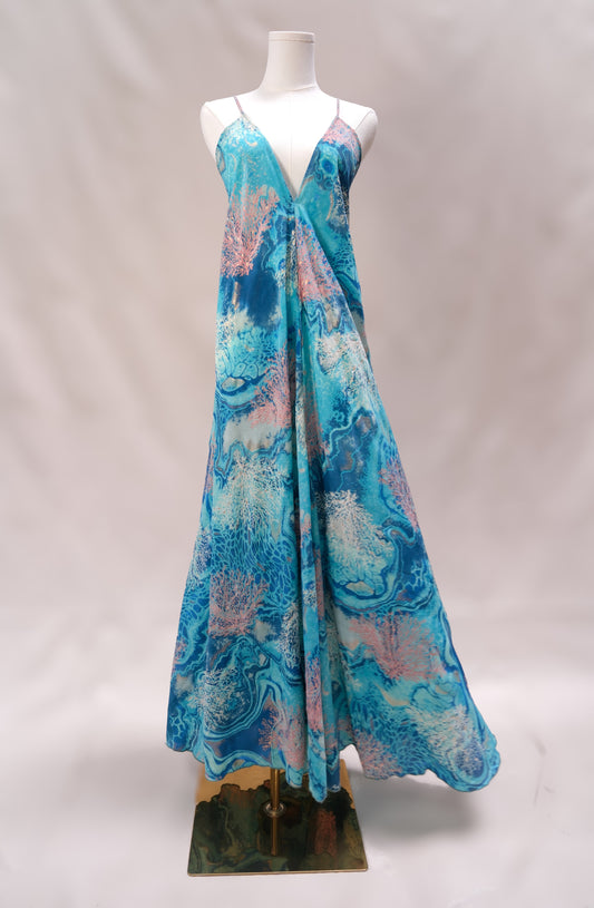 Wander Far Silk Maxi Dress