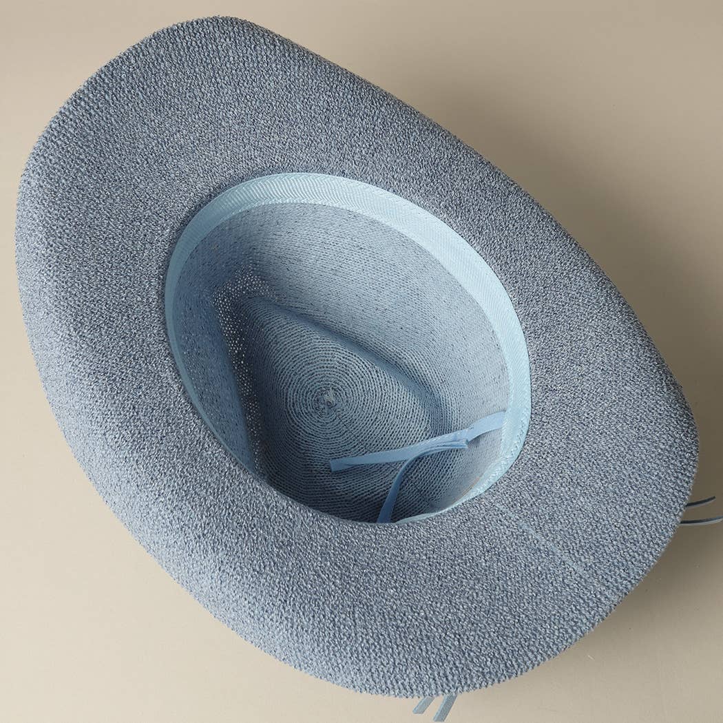 Solid Color Terry Cloth Cowboy Panama Adjustable Sun Hat