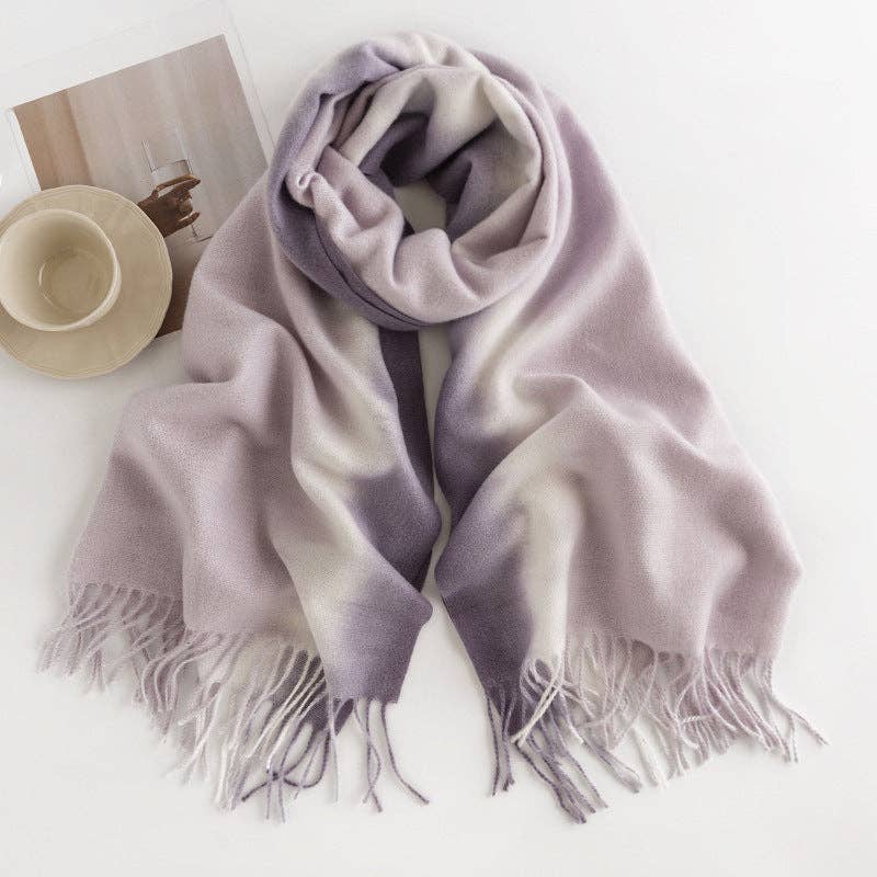 Scarvii - Elegant Lady Style Gradient Scarf: PURPLE