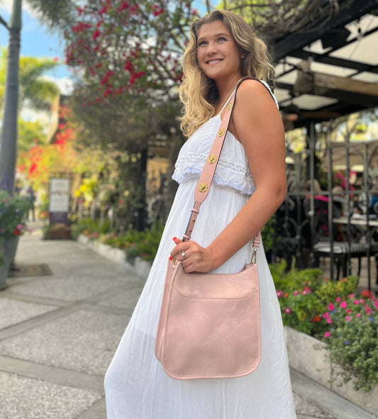 The Taylor Messenger Bag - Blush