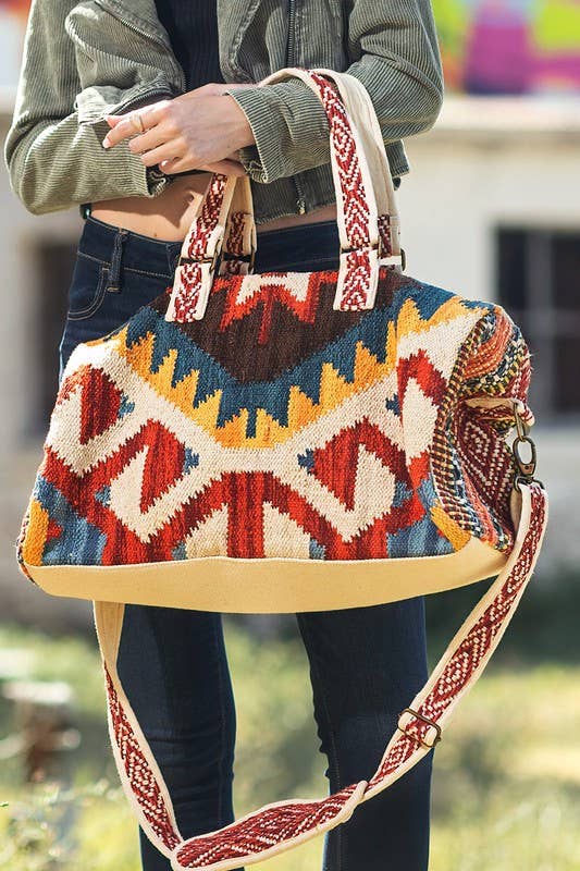 Handmade Neo Boho Chic Weekender Bag: NEO