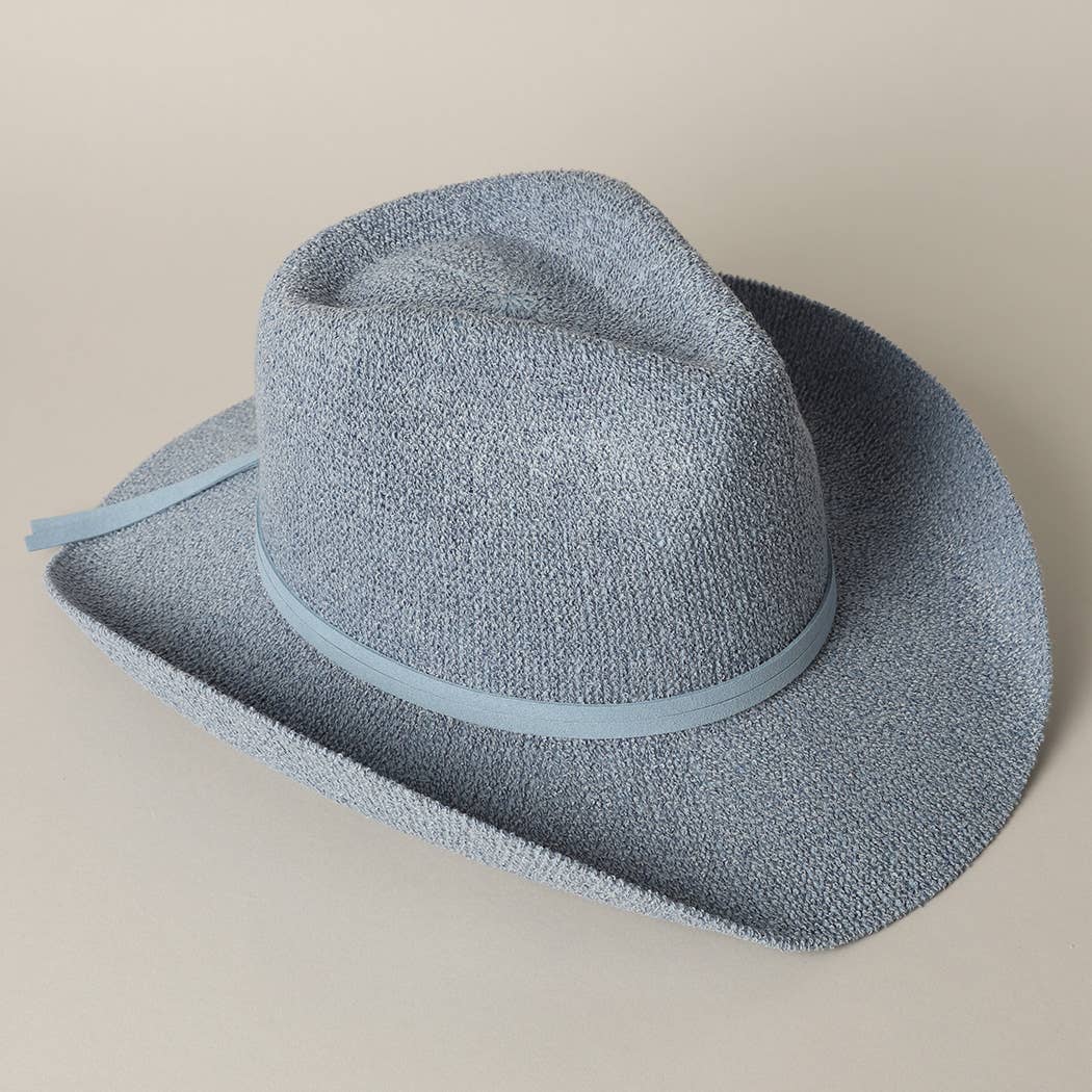 Solid Color Terry Cloth Cowboy Panama Adjustable Sun Hat