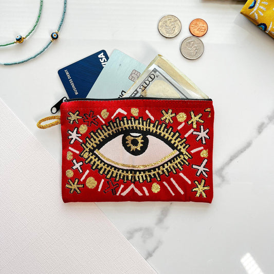 Handmade Coin Purse - Red