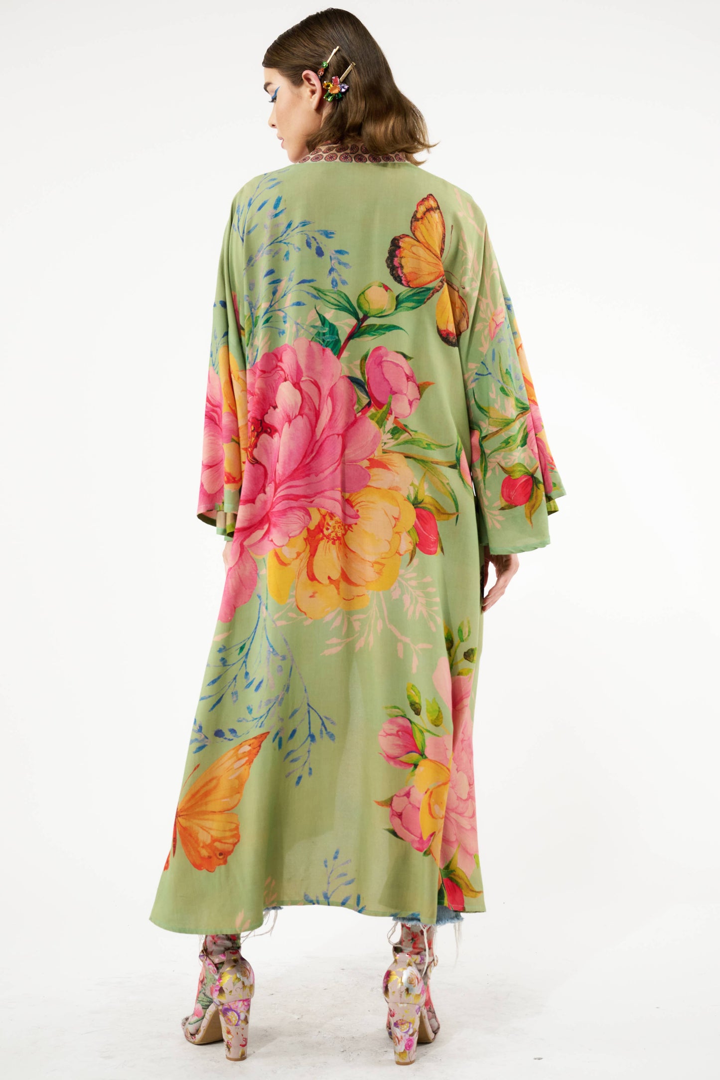 Primavera Kimono / Topper : Vintage Teal / One Size