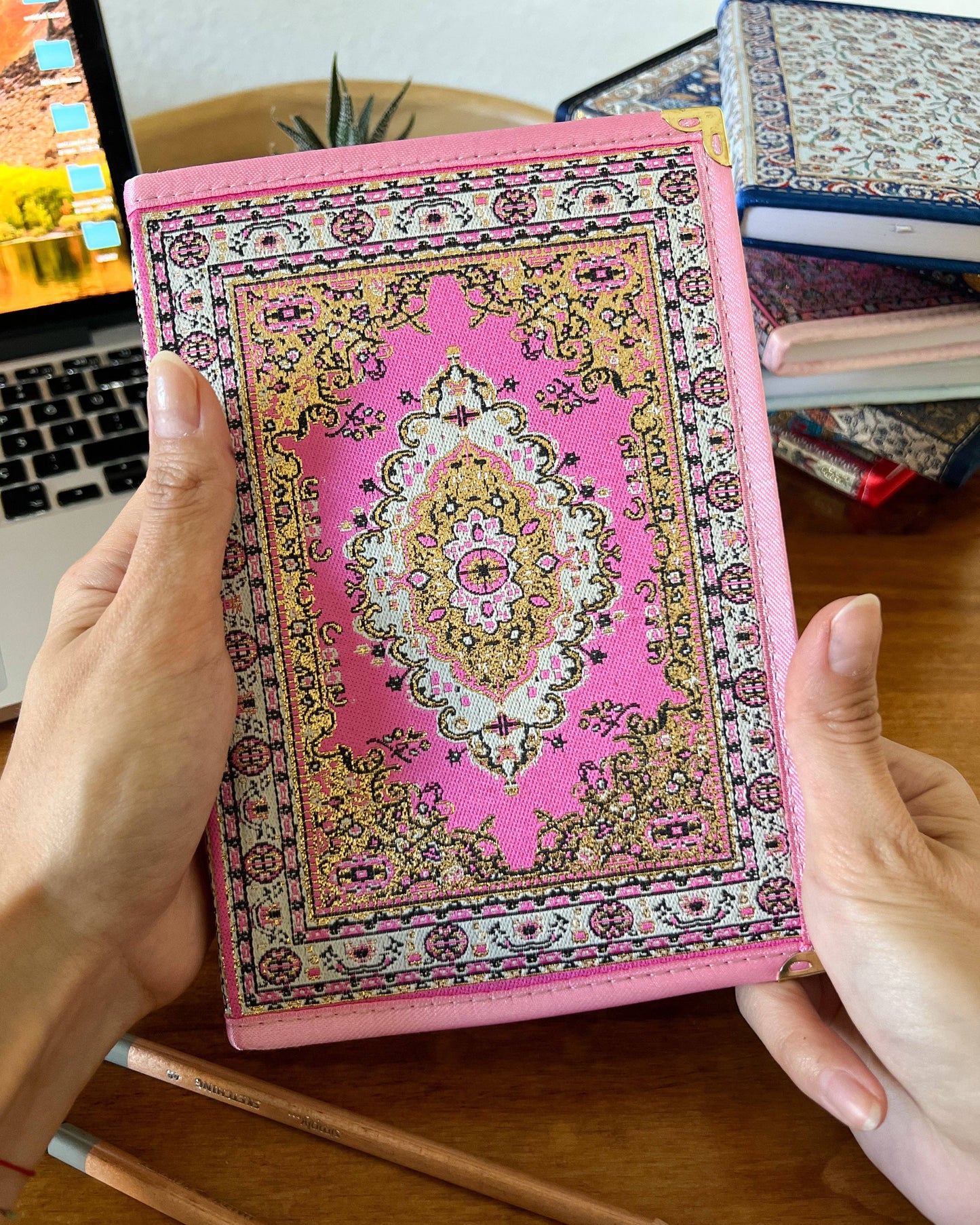 Handmade Boho Journal - Pink