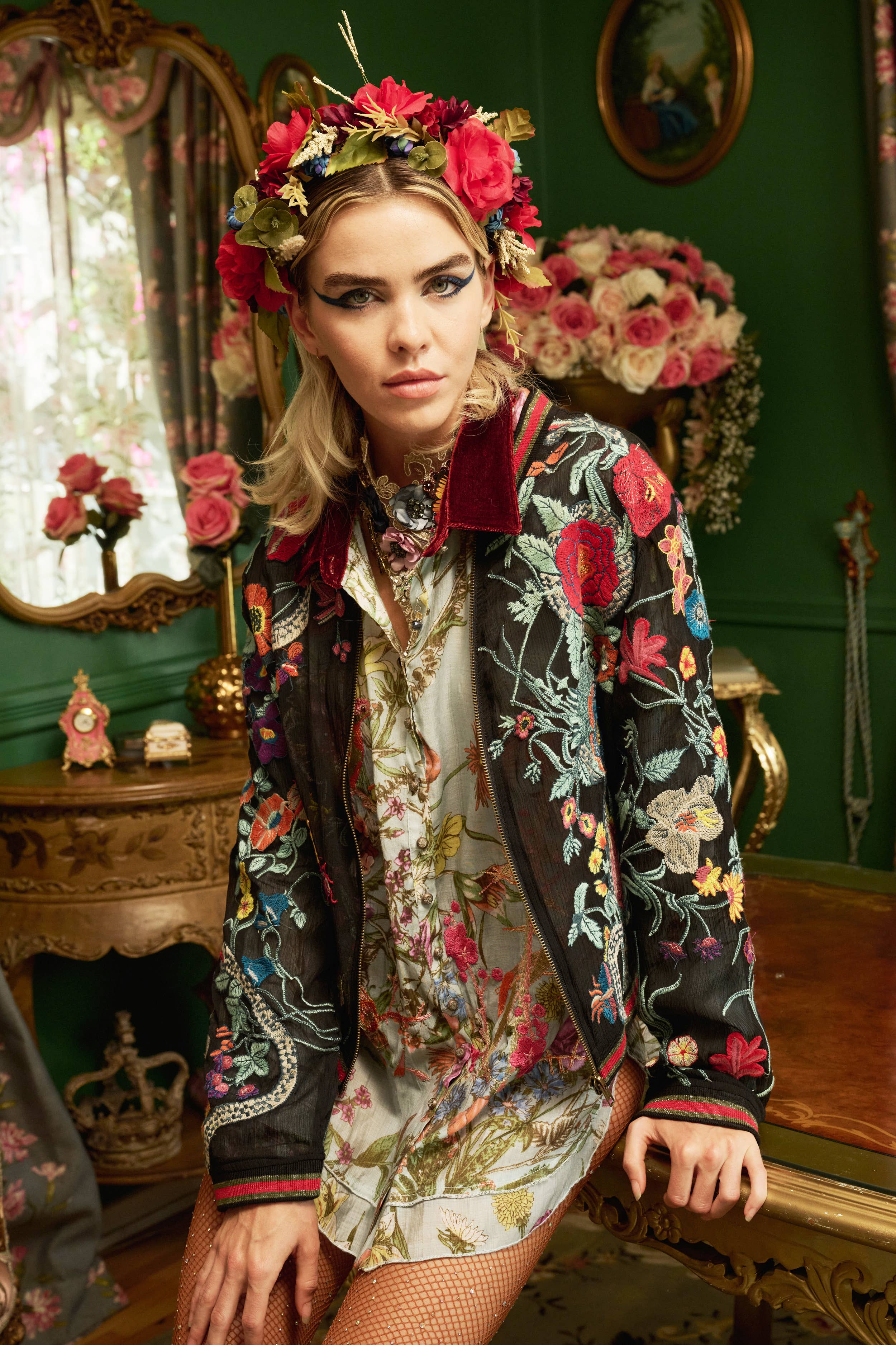Bellezza Floral Bomber Jacket