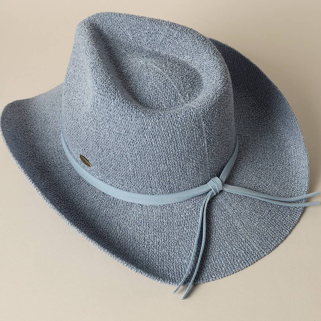 Solid Color Terry Cloth Cowboy Panama Adjustable Sun Hat