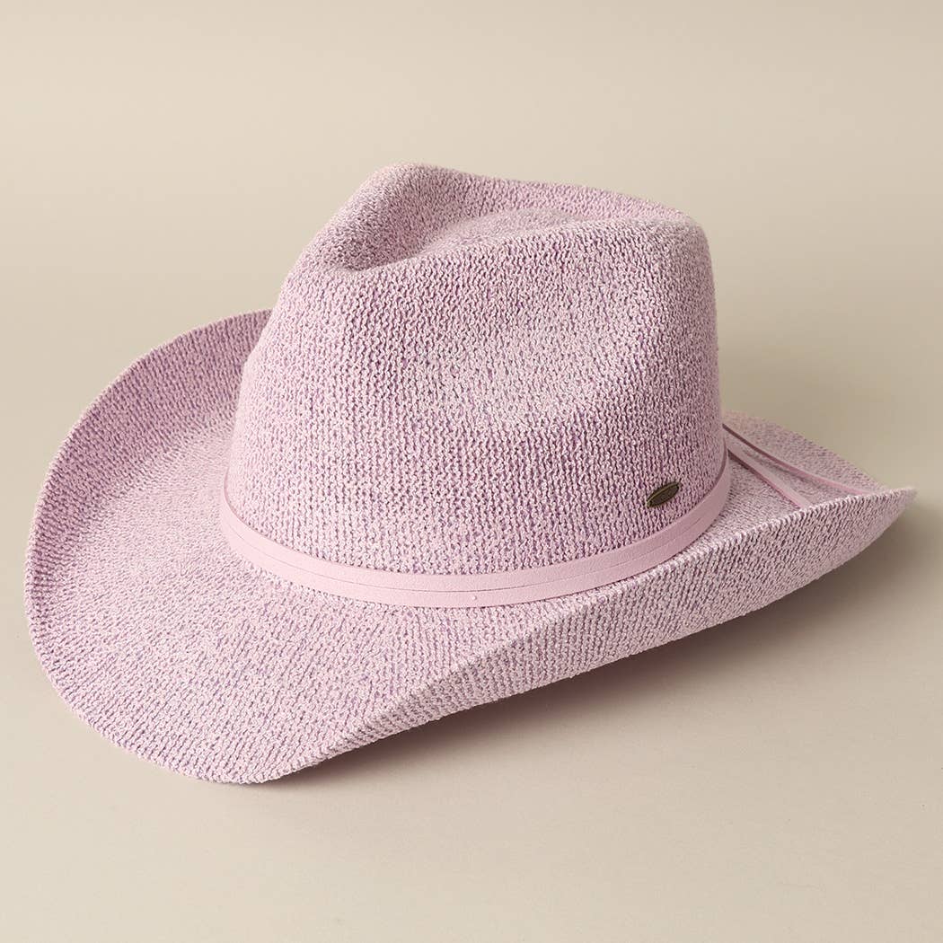 Solid Color Terry Cloth Cowboy Panama Adjustable Sun Hat