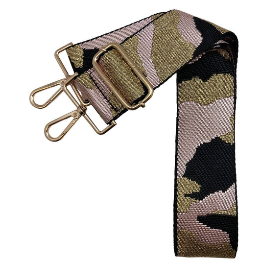 Messenger Bag Strap - Metallic Camo: Pink & Gold / Gunmetal