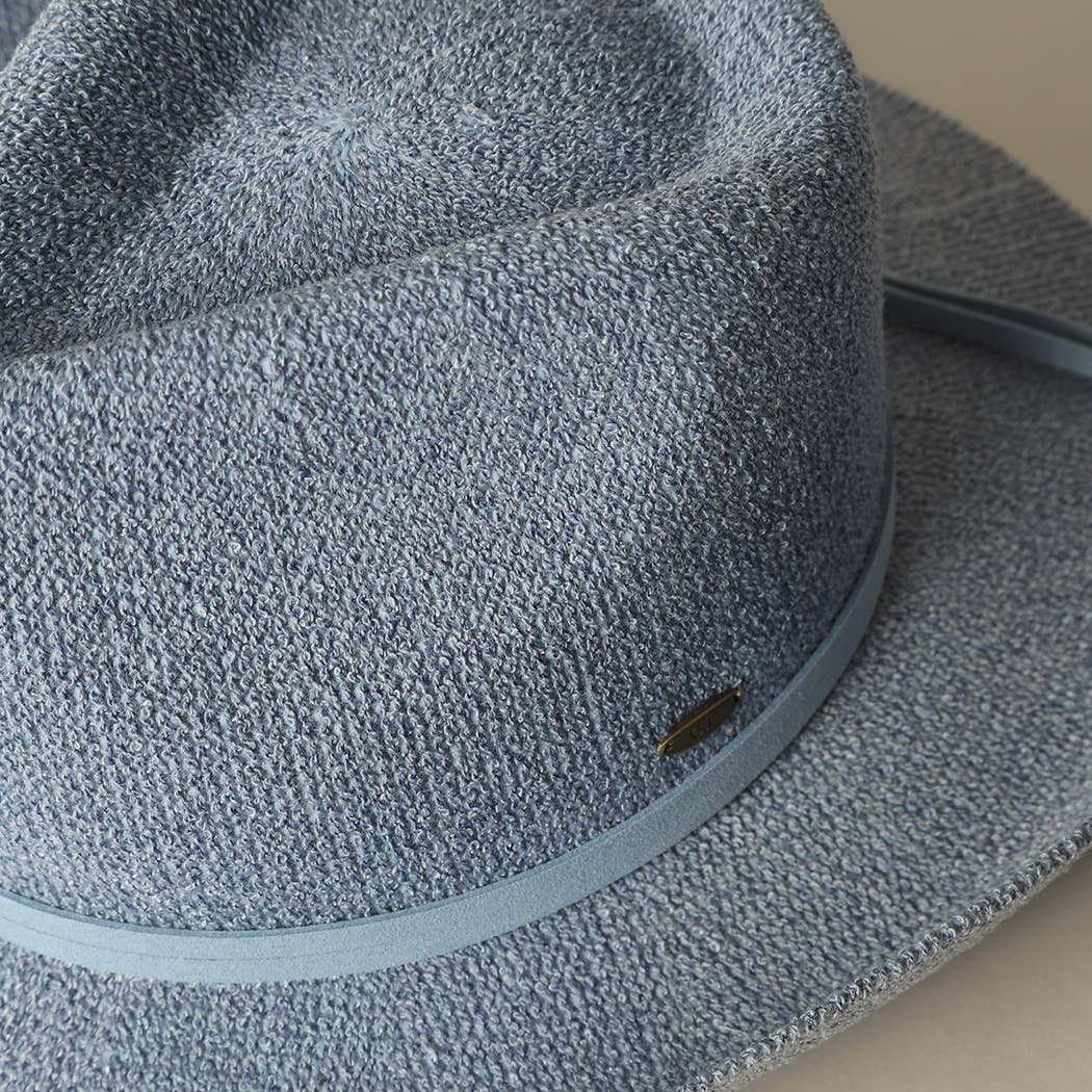 Solid Color Terry Cloth Cowboy Panama Adjustable Sun Hat
