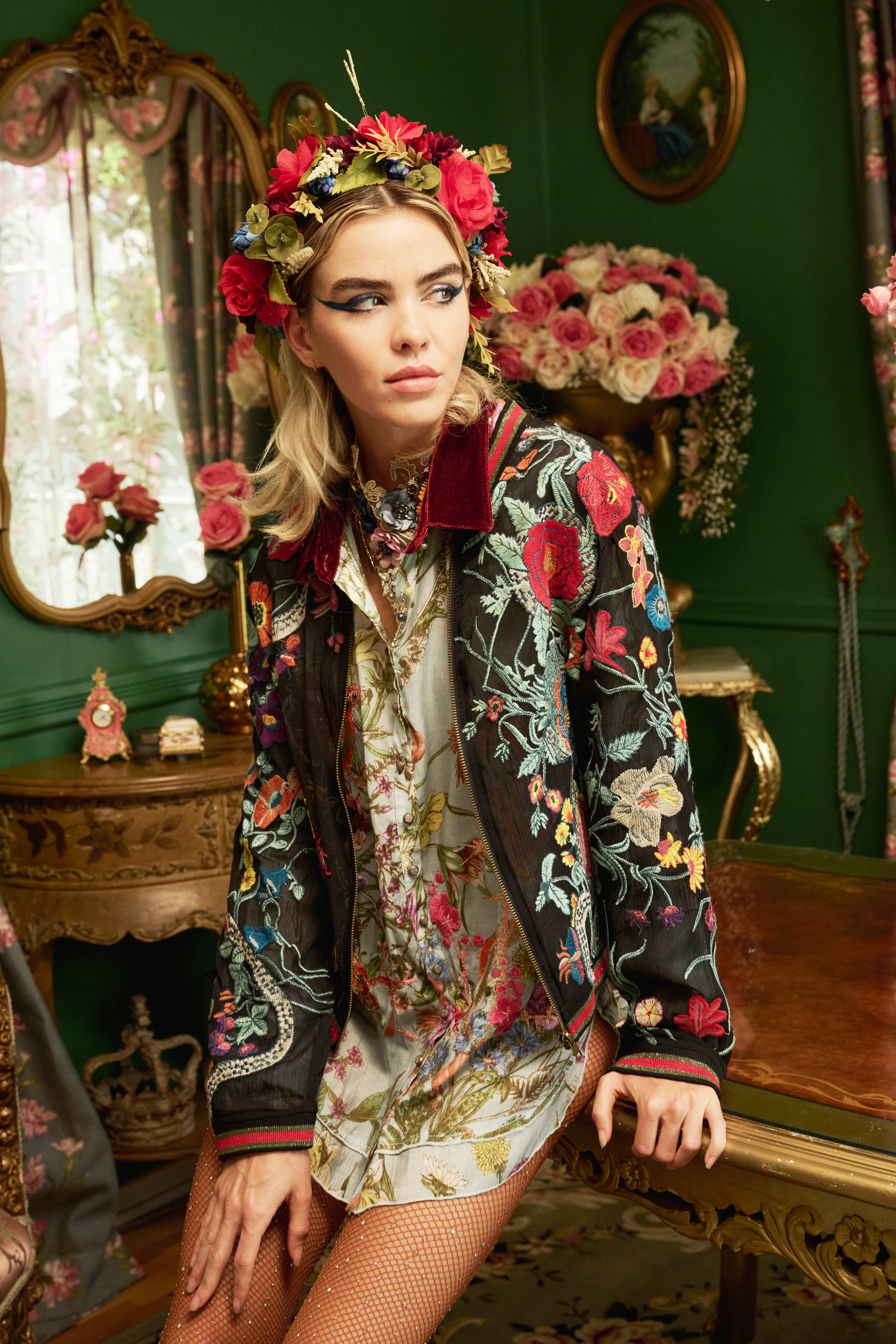 Bellezza Floral Bomber Jacket