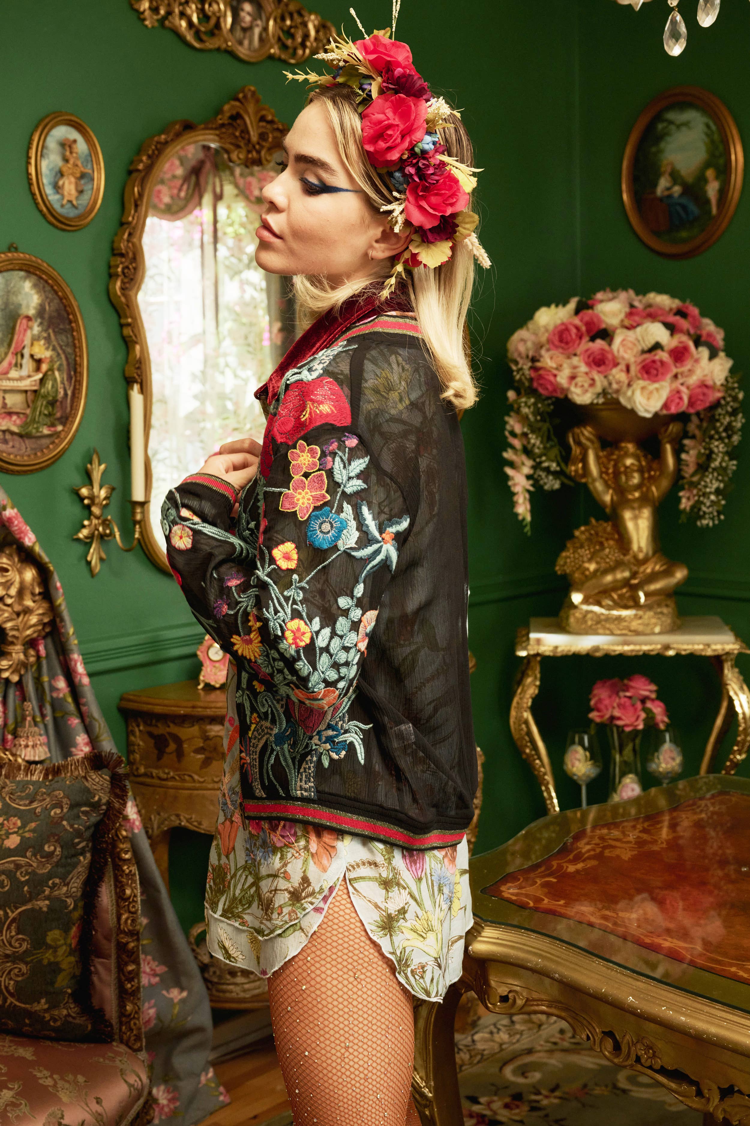 Bellezza Floral Bomber Jacket