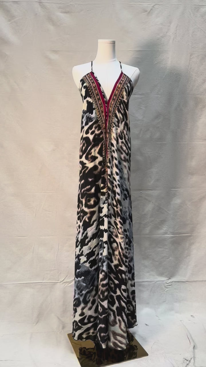 Wander Far Silk Maxi dress in Florence